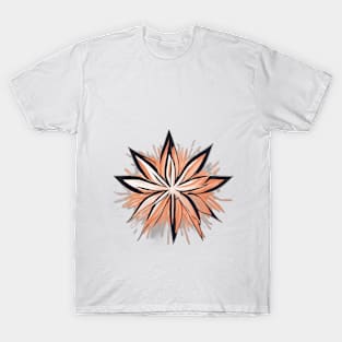 Abstract Coral Starburst Design No. 928 T-Shirt